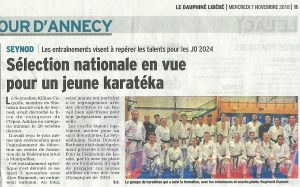 Article Dauphiné du 6 novembre